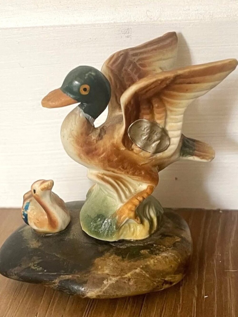 Miniature Bone China Mallard Duck Figurine SHIPS FREE